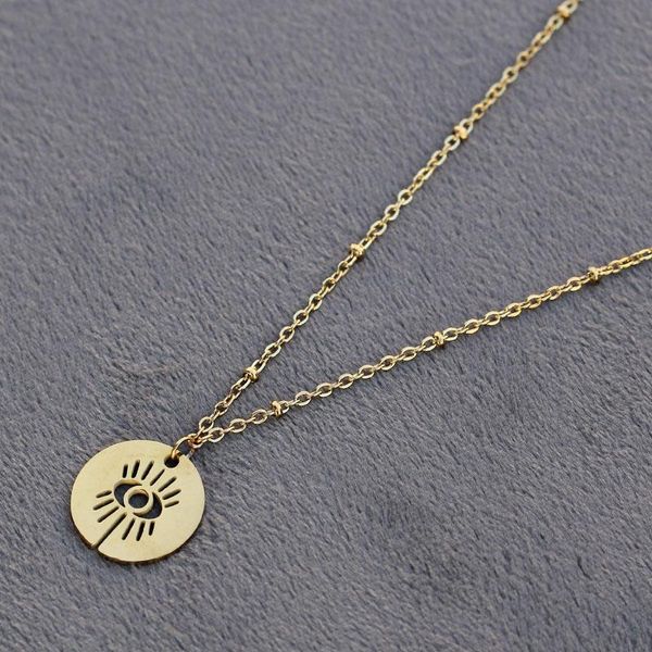 creative design hollowing out carving eye pendant for women vacuum plating gold-plated necklace 42cm chain choker holiday gift necklaces, Silver
creative design hollowing out carving eye pendant for women vacuum plating gold-plated necklace 42cm chain choker holiday gift necklaces, Silver