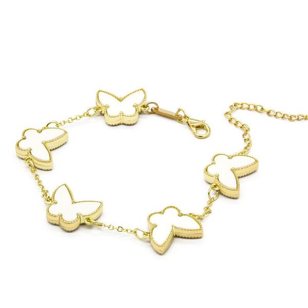 link, chain fashion four-leaf clover bracelet double-sided butterfly peach heart style, Black
link, chain fashion four-leaf clover bracelet double-sided butterfly peach heart style, Black