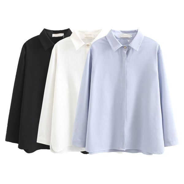 women's blouses & shirts spring woman casual loose women long sleeve single-breasted blouse mujer blusa femme plus size bihs, White
women's blouses & shirts spring woman casual loose women long sleeve single-breasted blouse mujer blusa femme plus size bihs, White