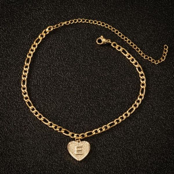 link, chain a-z letter initial anklets bracelet for women gold color alphabet heart anklet boho stainless steel foot jewelry accesorios muje, Black
link, chain a-z letter initial anklets bracelet for women gold color alphabet heart anklet boho stainless steel foot jewelry accesorios muje, Black