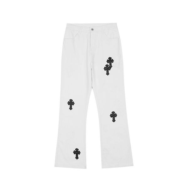 crosin cross cloth embroidery jeans men's fashion brand micro flared street trend casual pants, Black
crosin cross cloth embroidery jeans men's fashion brand micro flared street trend casual pants, Black