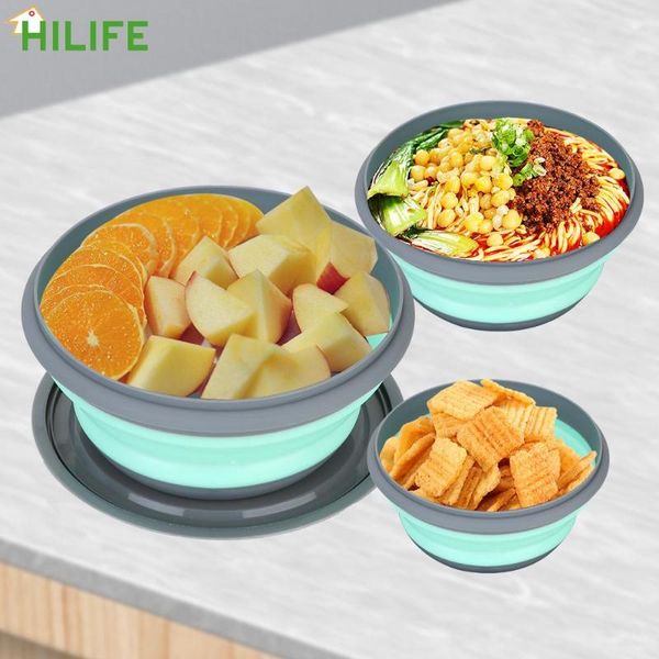 dinnerware sets portable silicone tableware set foldable salad bowl with lid 3pcs/set container folding lunch box
dinnerware sets portable silicone tableware set foldable salad bowl with lid 3pcs/set container folding lunch box