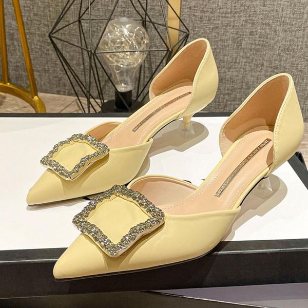 dress shoes women pumps 2021 pointed toe thin high heels fashion female square button party for ladies sandals, Black
dress shoes women pumps 2021 pointed toe thin high heels fashion female square button party for ladies sandals, Black
