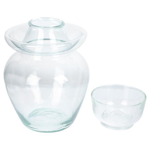 storage bottles & jars 1pc water sealing pickle jar kitchen glass pickled vegetable 
storage bottles & jars 1pc water sealing pickle jar kitchen glass pickled vegetable