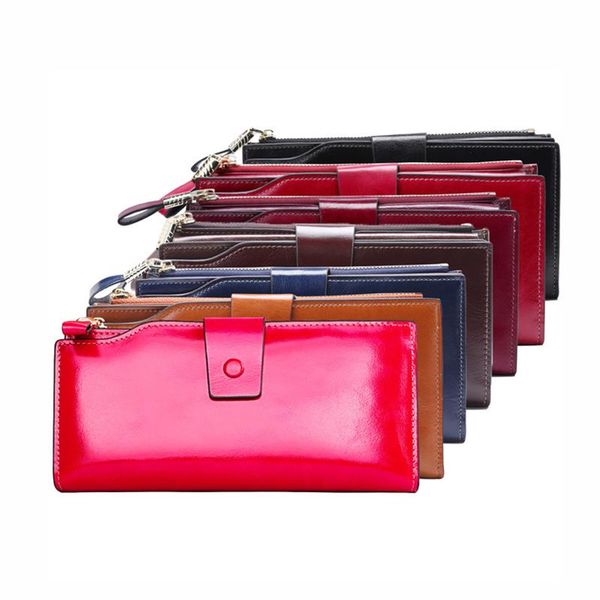 women's wallets genuine leather long style multi-functional phone purse zipper ladies id card holder clutch bag, Red;black
women's wallets genuine leather long style multi-functional phone purse zipper ladies id card holder clutch bag, Red;black
