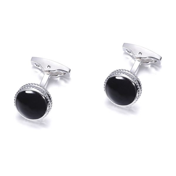 fashion new french shirt cufflinks business men's jewelry gifts simple golden rose-gold gear black and blue enamel cuff links, Silver
fashion new french shirt cufflinks business men's jewelry gifts simple golden rose-gold gear black and blue enamel cuff links, Silver