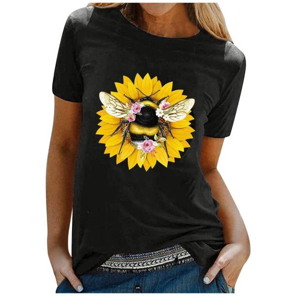 women's t-shirt bee printed short sleeve t-shirts women summer 2021 woman cotton graphic tees streetwear crew neck #t2g, White
women's t-shirt bee printed short sleeve t-shirts women summer 2021 woman cotton graphic tees streetwear crew neck #t2g, White