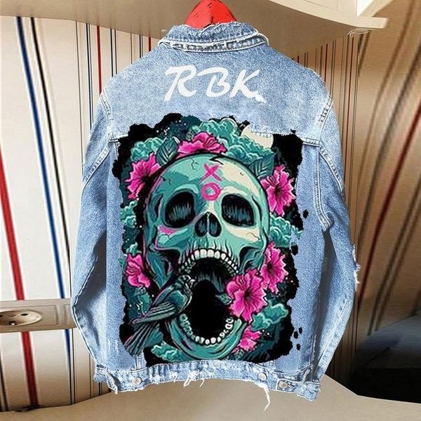 women's jackets skull flower print designer denim jacket women loose single-breasted turn-down collar long sleeve girl fashion coats, Black;brown
women's jackets skull flower print designer denim jacket women loose single-breasted turn-down collar long sleeve girl fashion coats, Black;brown