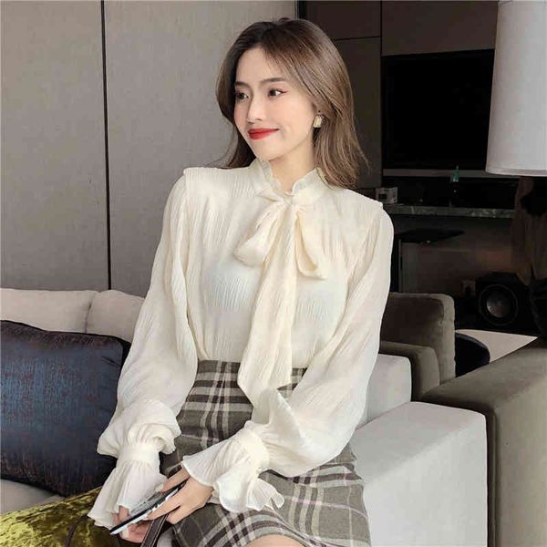 blouses women's super fairy bubble sleeved neck bow crepe chiffon blouses & shirt, White
blouses women's super fairy bubble sleeved neck bow crepe chiffon blouses & shirt, White