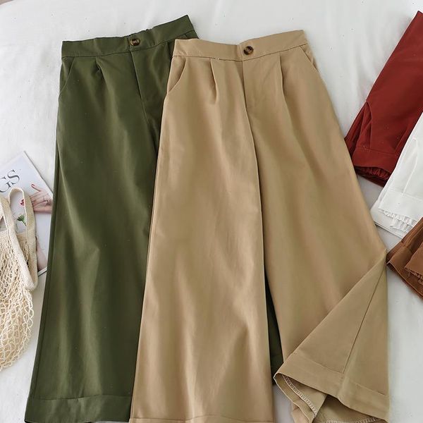 fashion women capris summer high waist drape loose casual cropped pants korean wide leg womens streetwear, Black;white
fashion women capris summer high waist drape loose casual cropped pants korean wide leg womens streetwear, Black;white
