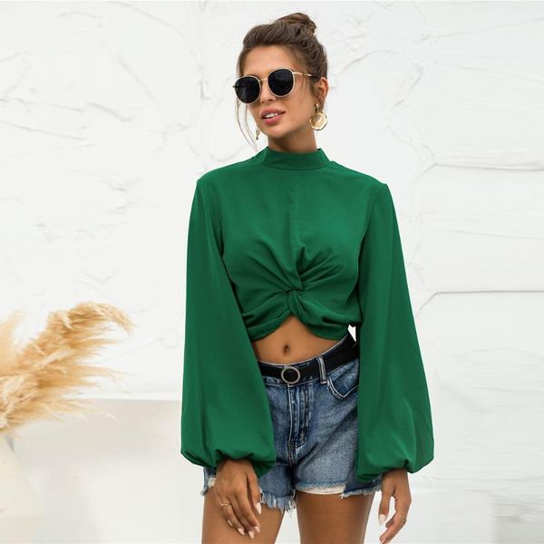 women's blouses & shirts women half high collar short blouse autumn lantern sleeve solid color casual slim pullover streetwear female p, White
women's blouses & shirts women half high collar short blouse autumn lantern sleeve solid color casual slim pullover streetwear female p, White