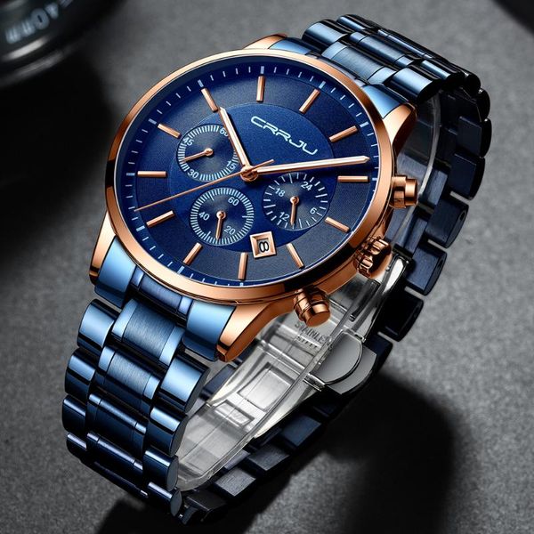 wristwatches crrju watch men mens watches sports full stainless steel waterproof business quartz relogio masculino, Slivery;brown
wristwatches crrju watch men mens watches sports full stainless steel waterproof business quartz relogio masculino, Slivery;brown