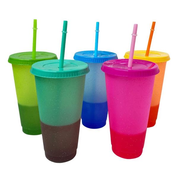 mugs 5pc 700ml magical cold water color changing cups plastic tumbler with lids & straws reusable glitter discoloration straw cup mug
mugs 5pc 700ml magical cold water color changing cups plastic tumbler with lids & straws reusable glitter discoloration straw cup mug