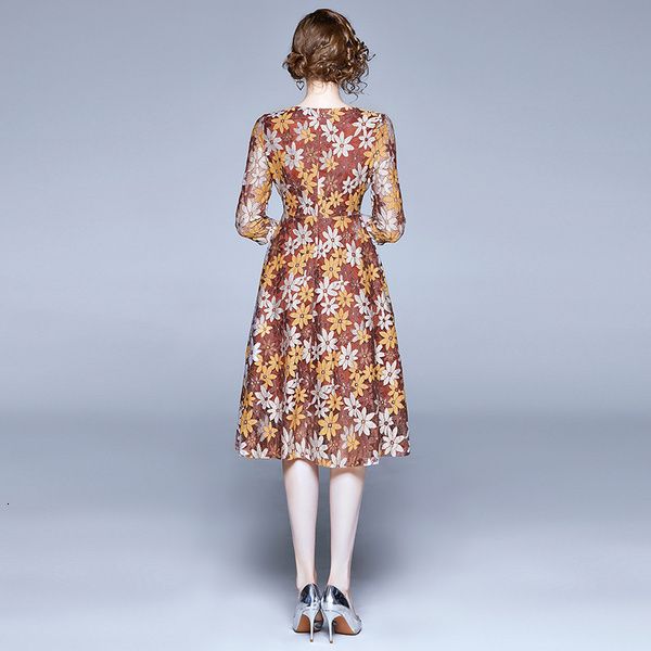 casual dresses new summer lace dress work slim fashion o-neck 3/4 sleeve hook flower hollow out women a-line vintage okim, Black;gray
casual dresses new summer lace dress work slim fashion o-neck 3/4 sleeve hook flower hollow out women a-line vintage okim, Black;gray