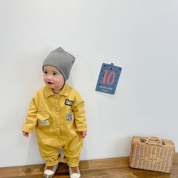 children's clothing boy's one-piece clothes pure cotton work spring korean climbing ha going out, Blue
children's clothing boy's one-piece clothes pure cotton work spring korean climbing ha going out, Blue