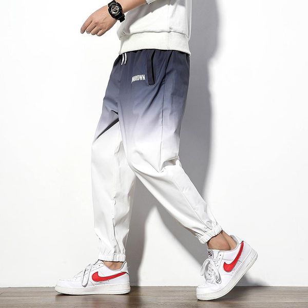 man jogging trousers elastic waist men's harem pants for men japanese casual gradient color baggy male, Black
man jogging trousers elastic waist men's harem pants for men japanese casual gradient color baggy male, Black
