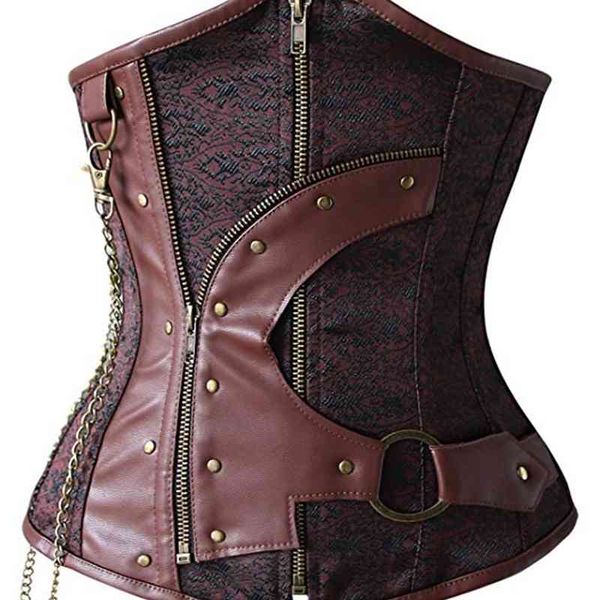 split size high-end body shaping suit steel steam punk style corset abdominal vest, Black;white
split size high-end body shaping suit steel steam punk style corset abdominal vest, Black;white