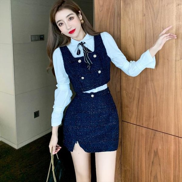 autumn 3 piece set women dress sweet white long sleeve shirt tweed golden double breasted vest crop waist mini skirt
autumn 3 piece set women dress sweet white long sleeve shirt tweed golden double breasted vest crop waist mini skirt