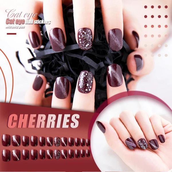 nail art kits 24pcs mysterious cat eye short designer press on patch with gradient french adhesive jelly gum tools set uñas postizas
nail art kits 24pcs mysterious cat eye short designer press on patch with gradient french adhesive jelly gum tools set uñas postizas
