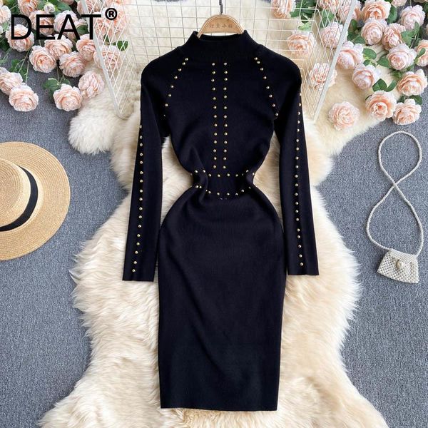 casual dresses deat women rivet knitting dress half high collar long sleeve arrivals lady temperament fashion spring autumn 2021 11d2026, Black;gray
casual dresses deat women rivet knitting dress half high collar long sleeve arrivals lady temperament fashion spring autumn 2021 11d2026, Black;gray