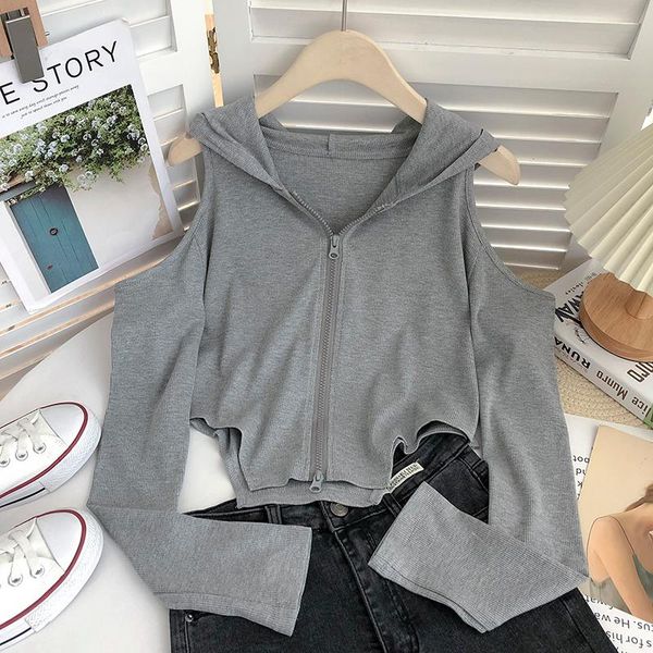 women's knits & tees 2021 autumn fashion women irregular hooded long sleeve strapless zipper knit cardigan df653, White
women's knits & tees 2021 autumn fashion women irregular hooded long sleeve strapless zipper knit cardigan df653, White