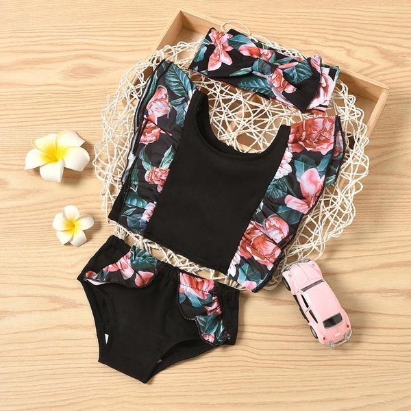 baby girls floral swimwear set sleeveless ruffle swimsuit headband outfits summer infant bathing suit for girl one-pieces, Black
baby girls floral swimwear set sleeveless ruffle swimsuit headband outfits summer infant bathing suit for girl one-pieces, Black