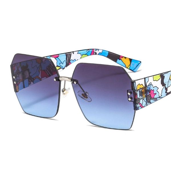 sunglasses square rimless floral women gradient lens fashion shades uv400 vintage glasses 50597, White;black
sunglasses square rimless floral women gradient lens fashion shades uv400 vintage glasses 50597, White;black