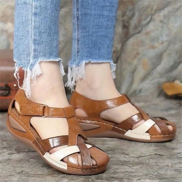 female slippers round toe vintage women sandals sewing ladies shoes hook & loop casual summer waterproof wj094 220315, Black
female slippers round toe vintage women sandals sewing ladies shoes hook & loop casual summer waterproof wj094 220315, Black