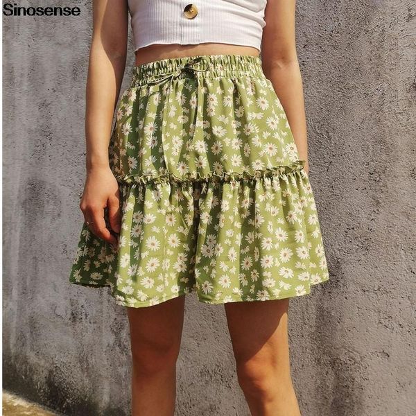 women summer boho beach mini skirt 2021 floral daisy printed ruffles flared high waist female casual pleated faldas skirts, Black
women summer boho beach mini skirt 2021 floral daisy printed ruffles flared high waist female casual pleated faldas skirts, Black