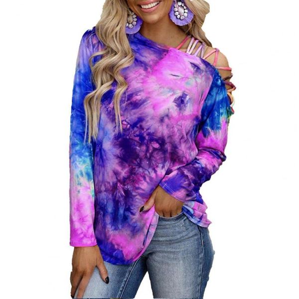 women's t-shirt shirts spring autumn tie dye print long sleeve fashion ladies casual loose off shoulder hollow out plus size, White
women's t-shirt shirts spring autumn tie dye print long sleeve fashion ladies casual loose off shoulder hollow out plus size, White