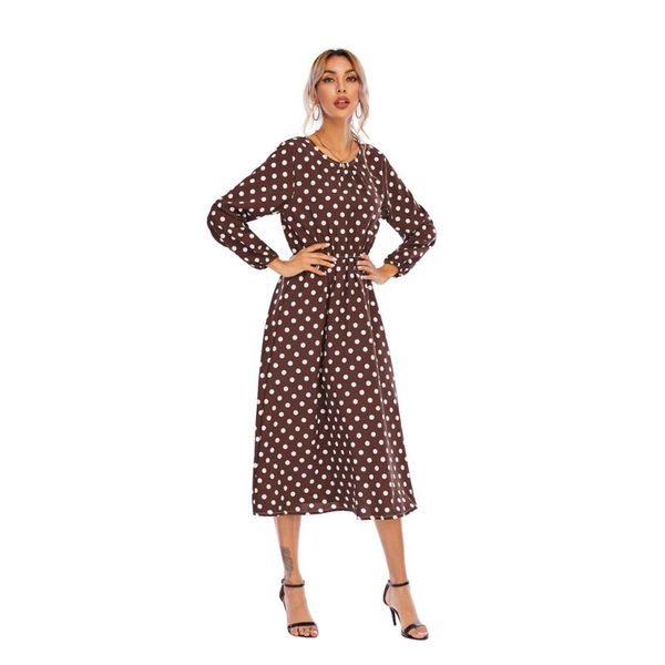 casual dresses long sleeve maxi dress women clothing 2021 fall fashion polka dot elegant style elastic waist chiffon vestido, Black;gray
casual dresses long sleeve maxi dress women clothing 2021 fall fashion polka dot elegant style elastic waist chiffon vestido, Black;gray