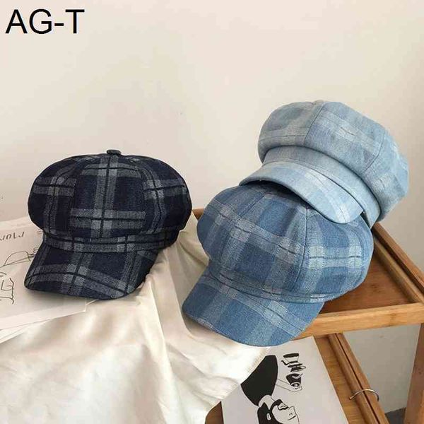 2021 new spring summer fashion octagonal cap men women plaid beret retro visor artist hat street all-match caps, Blue;gray
2021 new spring summer fashion octagonal cap men women plaid beret retro visor artist hat street all-match caps, Blue;gray