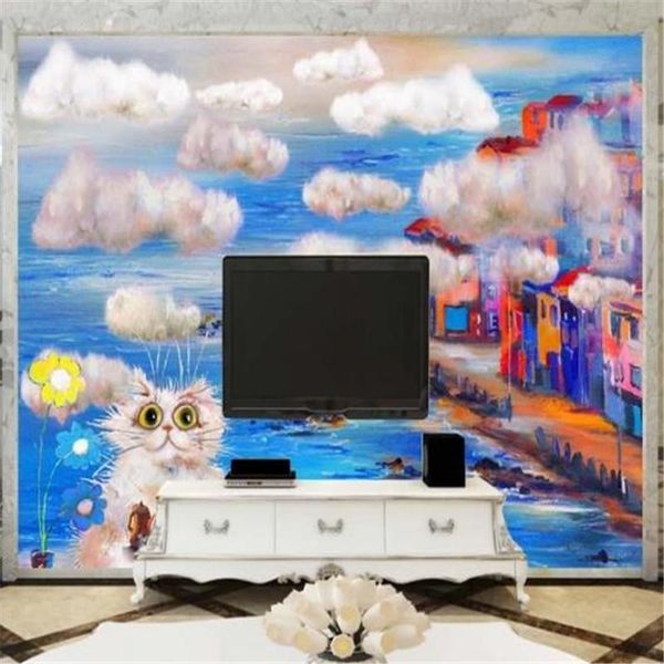 wallpapers custom cartoon cat hand painted blue sky wall papers kids murals for children room with florals pictures walls 3d
wallpapers custom cartoon cat hand painted blue sky wall papers kids murals for children room with florals pictures walls 3d