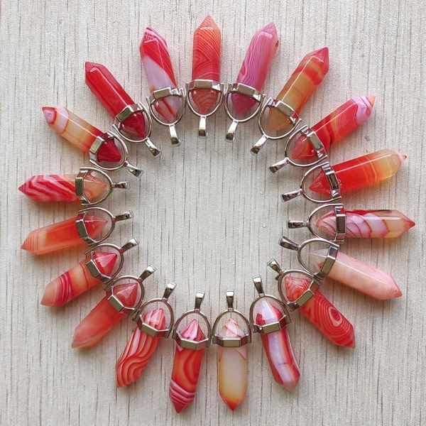 rose red stripe agate onyx pillar shape point charms pendants for jewelry accessories making, Bronze;silver
rose red stripe agate onyx pillar shape point charms pendants for jewelry accessories making, Bronze;silver