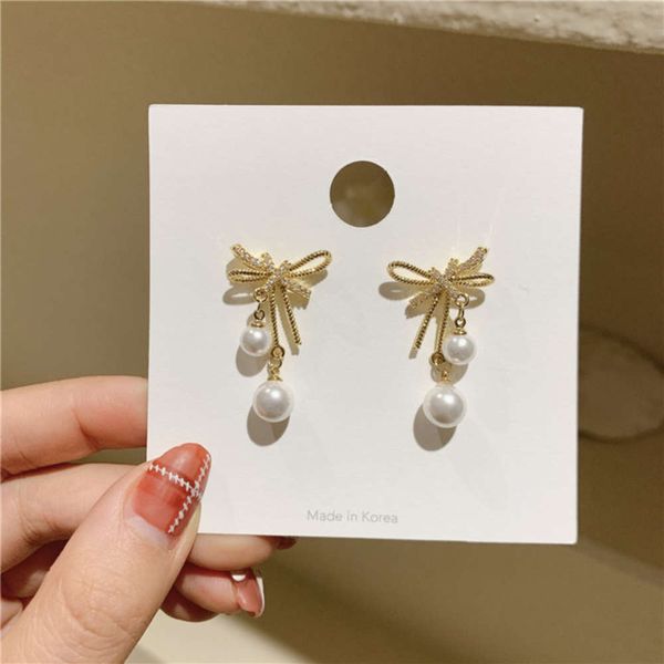 dongdamen bowknot pearl women's 2021 new korean temperament net red earrings, Black
dongdamen bowknot pearl women's 2021 new korean temperament net red earrings, Black