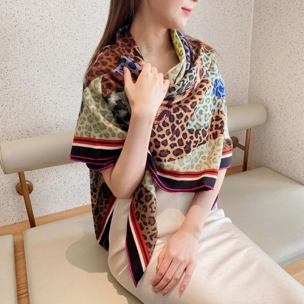 scarves 70% cashmere 30% silk scarf women fashion double-sided leopard flower shawl stole oversize big kerchief bandana 135*135cm, Blue;gray
scarves 70% cashmere 30% silk scarf women fashion double-sided leopard flower shawl stole oversize big kerchief bandana 135*135cm, Blue;gray