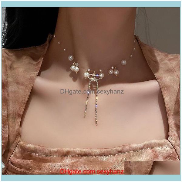 necklaces & pendants jewelryretro necklace neck chain mori pearl bow collarbone short elegant lady chokers drop delivery 2021 mzk6i, Golden;silver
necklaces & pendants jewelryretro necklace neck chain mori pearl bow collarbone short elegant lady chokers drop delivery 2021 mzk6i, Golden;silver