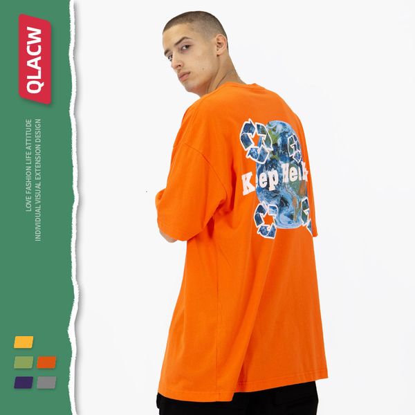 t shirt qlacw large men's wear fashion brand earth keep healthy print high street short sleeve for men in spring and summer of 2021, White;black
t shirt qlacw large men's wear fashion brand earth keep healthy print high street short sleeve for men in spring and summer of 2021, White;black
