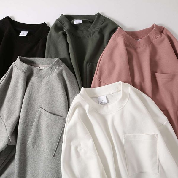autumn and winter five color bottomed pocket simple pullover sweater men's washable sweater coat, Black
autumn and winter five color bottomed pocket simple pullover sweater men's washable sweater coat, Black