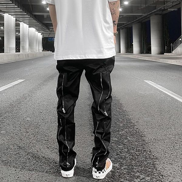 men's pants harajuku back zipper straight loose casual trousers mens high street oversize vibe baggy cargo hip hop overalls, Black
men's pants harajuku back zipper straight loose casual trousers mens high street oversize vibe baggy cargo hip hop overalls, Black