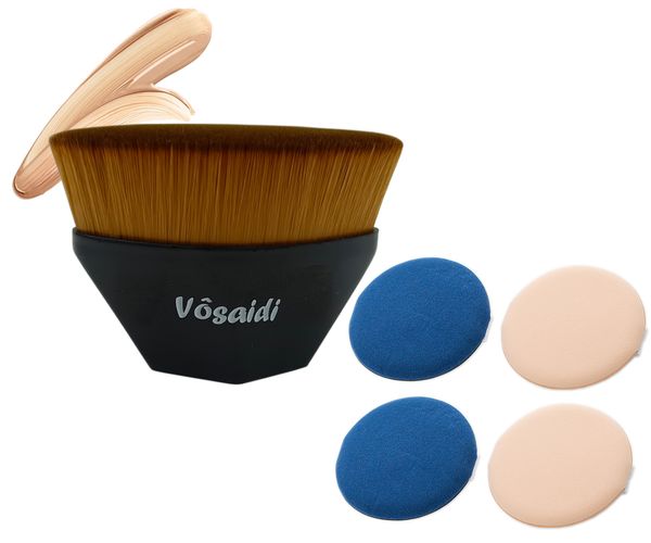 foundation makeup brush flat kabuki brush foundation brush with 4 pack makeup sponges for blending liquid cream or flawless powder by vôsaid
foundation makeup brush flat kabuki brush foundation brush with 4 pack makeup sponges for blending liquid cream or flawless powder by vôsaid