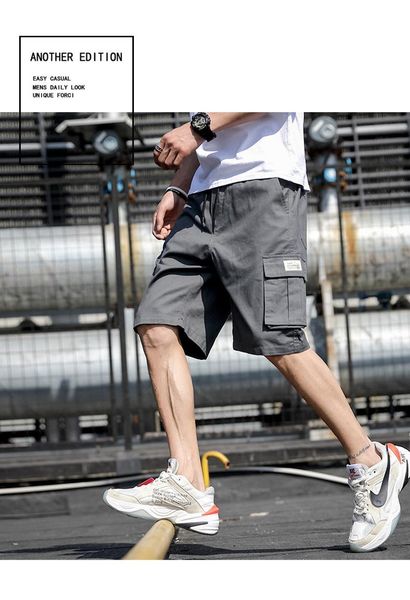 men's shorts fojaganto summer thin loose trend brand high street knee-length trousers printed casual men, White;black
men's shorts fojaganto summer thin loose trend brand high street knee-length trousers printed casual men, White;black