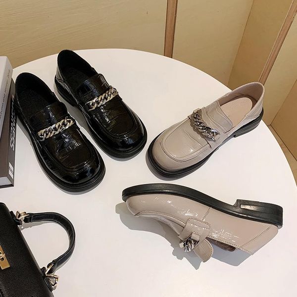 dress shoes laasimi british style women loafers for ladies chain decoration pumps woman slip on casual footwear spring/autumn oxfords, Black
dress shoes laasimi british style women loafers for ladies chain decoration pumps woman slip on casual footwear spring/autumn oxfords, Black