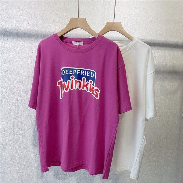 women's t-shirt letter print short sleeve white exotic pitaya color ins loose thin half 2021 summer
women's t-shirt letter print short sleeve white exotic pitaya color ins loose thin half 2021 summer