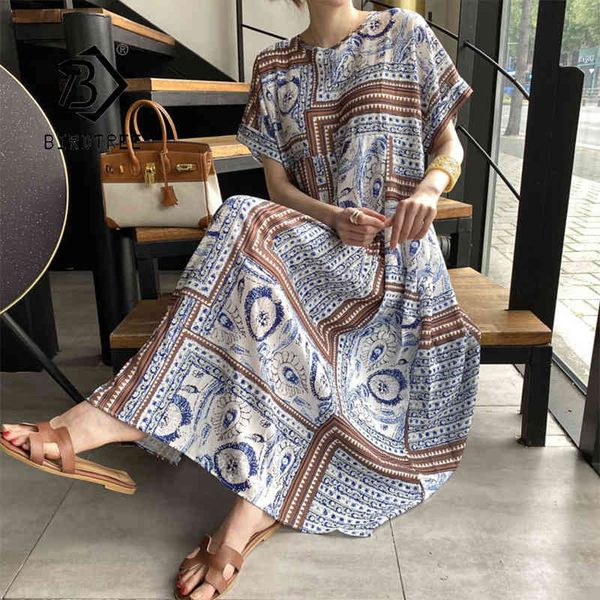 summer vintage women's korean style printed short sleeve maxi dress o neck loose casual a-line office long dresses lady d13702x 210416, Black;gray
summer vintage women's korean style printed short sleeve maxi dress o neck loose casual a-line office long dresses lady d13702x 210416, Black;gray