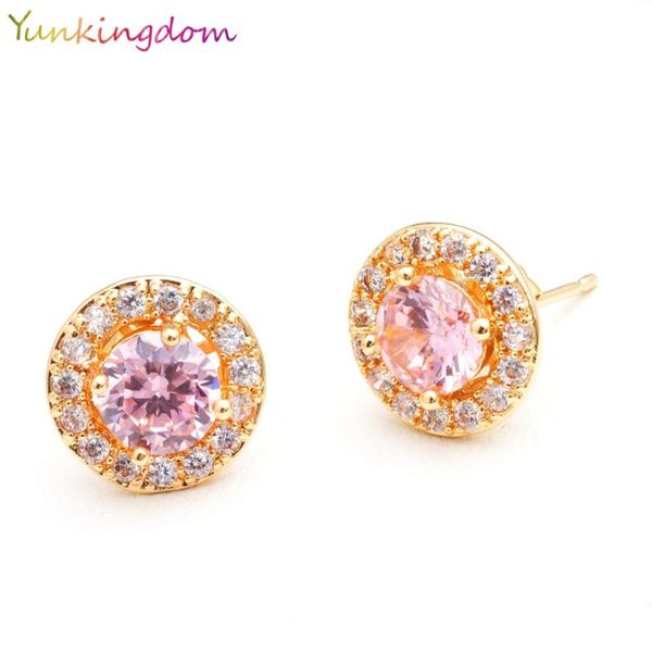 yunkingdom brand pink cubic zirconia earrings for women crystal stud earring fashion gold color jewelry, Golden;silver
yunkingdom brand pink cubic zirconia earrings for women crystal stud earring fashion gold color jewelry, Golden;silver