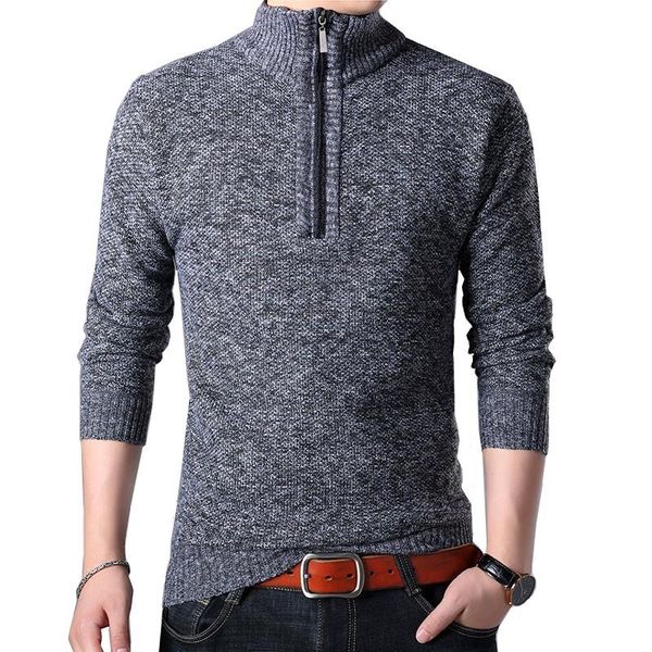 men's sweaters autumn winter plus velvet thick large size half high neck stand collar sweater male zipper fashion simple slim pullover, White;black
men's sweaters autumn winter plus velvet thick large size half high neck stand collar sweater male zipper fashion simple slim pullover, White;black
