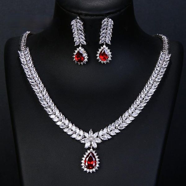 earrings & necklace fashion luxury zircon water drop shape jewelry set for women bridal party wedding dress accessories, Silver
earrings & necklace fashion luxury zircon water drop shape jewelry set for women bridal party wedding dress accessories, Silver