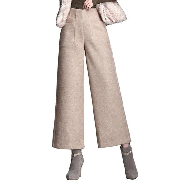 women's pants & capris black woolen wide leg autumn winter trousers 2021 korean high street stylish office ladies loose plus size, Black;white
women's pants & capris black woolen wide leg autumn winter trousers 2021 korean high street stylish office ladies loose plus size, Black;white