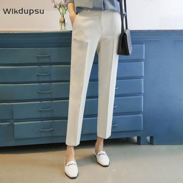 spring summer suit pants woman high waist office ladie formal work trousers female elegant casual straight pencil women's & capris, Black;white
spring summer suit pants woman high waist office ladie formal work trousers female elegant casual straight pencil women's & capris, Black;white